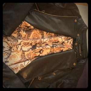 Black leather jacket